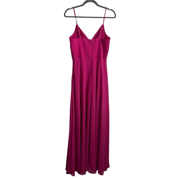Dress The Population Fuchsia Cambria Twist Bodice Gown in-Size M NWT - Picture 3 of 8